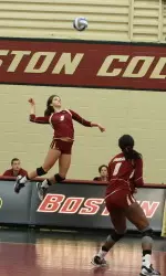 Last year versus Norheastern Workman recorded a double-double with 11 kills and 20 digs