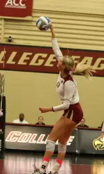 Skold recorded 11 kills and four block assists against Harvard