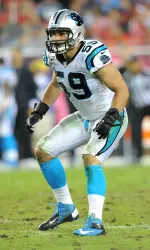 Luek Kuechly recorded 14 tackles for the Panthers on Sunday.