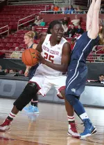 Junior Karima Gabriel had seven boards and three blocks vs. Miami.