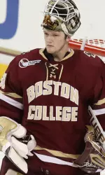 Thatcher Demko stopped 30 shots in his first start for BC since World Juniors