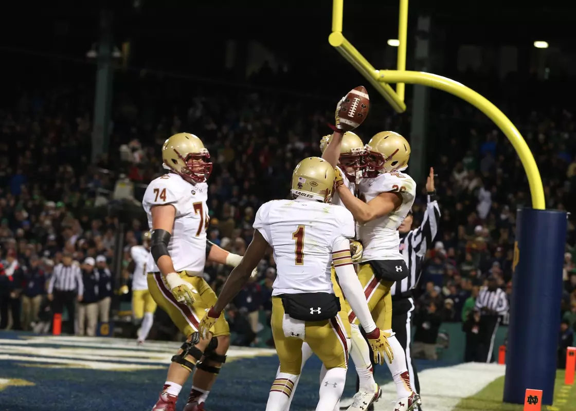 Touchdown celebration vs. Notre Dame