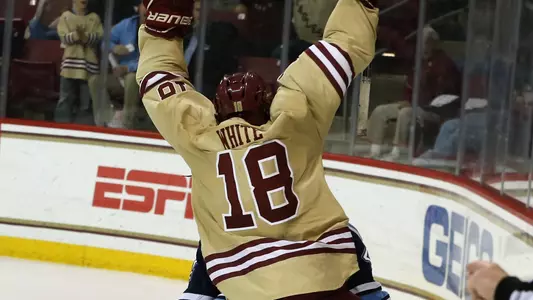 White Colin celebration from behind