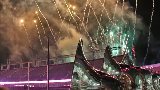 Fireworks over Alumni Stadium