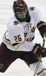 Sophomore Austin Cangelosi scored his second power play goal of the season Friday night against UVM