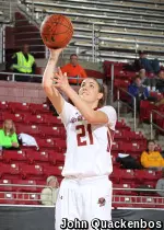 Freshman Marti Mosetti had 14 points and seven assists in the win over Clemson Thursday night.