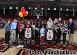 The Eagles women's basketball honored the senior class - Shayra Brown, Victoria Lesko and managers Kwani Lunis and Reoni Mapp.