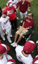 Frates with members of the team at last year's ALS Awareness Game.