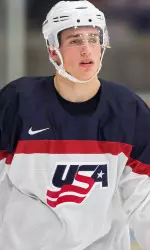 Miles Wood skated alongside Noah Hanifin, Ian McCoshen, Thatcher Demko and Alex Tuch at World Juniors last year