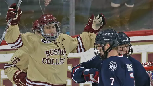 White Colin celebration vs UConn Connecticut
