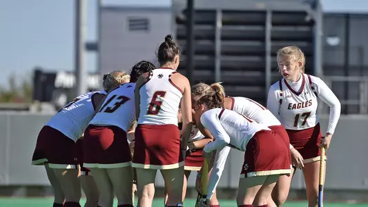 Field hockey huddle