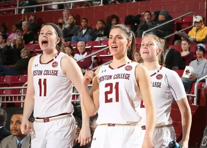 Emma, Marti and Rachel supporting their teammates.