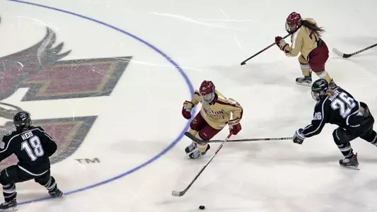Makenna Newkirk at center ice
