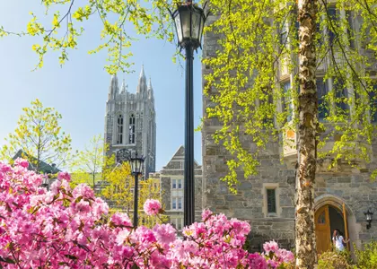 Gasson Hall in spring