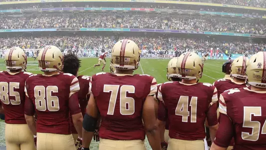 Football team sideline