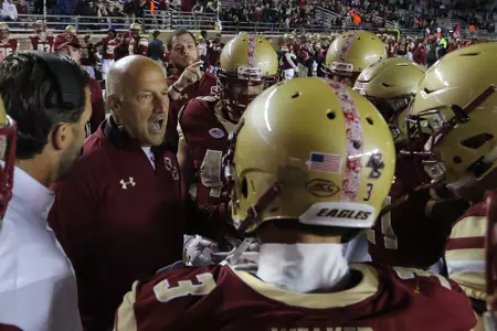 Steve Addazio with players