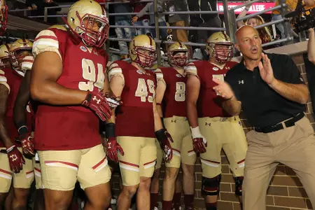 Steve Addazio with players
