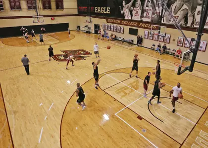 Men's basketball practice