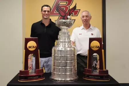 Brian Dumoulin and Jerry York Stanley Cup