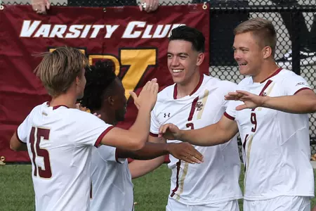 Men's Soccer celebration