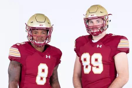 BC Football Football at Conte Arena in Chestnut Hill, MA on October 8, 2018. Photo: Mike Gridley