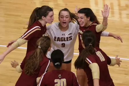 Volleyball Celebration vs. UNC
