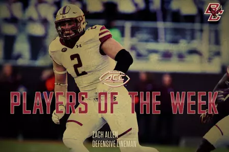 Zach Allen, ACC DL of the Week