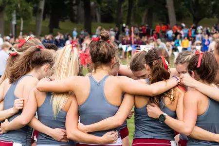 Women's Cross Country Team Huddle