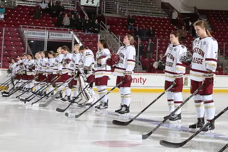 Women's hockey pregame lineup