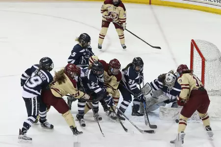 BC going for the game-tying goal in the final seconds of the third period