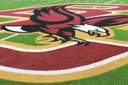 Football visits new field house (Aug. 2).