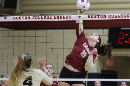 Carly Kutschke hits the ball vs. Wake Forest