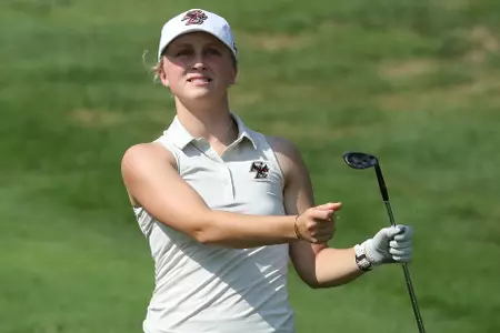 Leah Temple after a shot at the BC Invite (9.24.19)