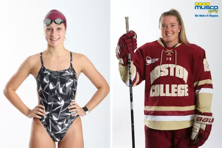 Nicole Barkemeyer and Kelly Browne pose for Eagle of the Week honors.
