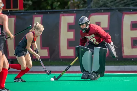 Sarah Dwyer in goal