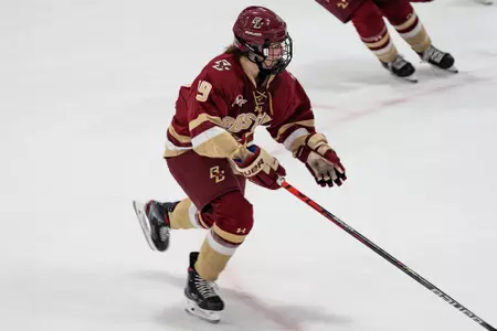Hannah Bilka in action against Holy Cross.