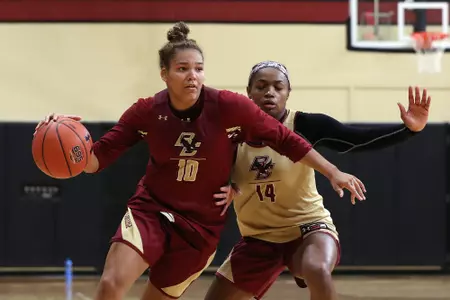 Makayla Dickens at preseason practice on Oct. 7, 2019