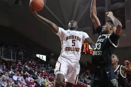 BC's Jay Heath scores a basket vs. Wake Forest