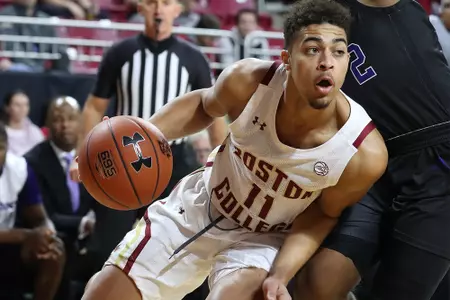 BC's Derryck Thornton had seven points and five dimes against High Point