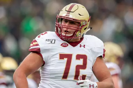 BC center Alec Lindstrom at Notre Dame