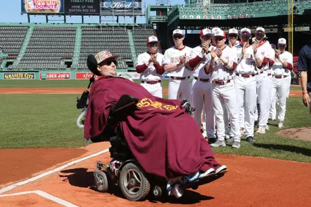 Pete Frates at Fenway Park for BC's 2018 ALS Awareness Game