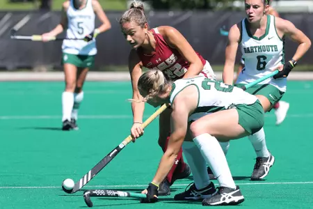Field hockey in action vs Dartmouth.