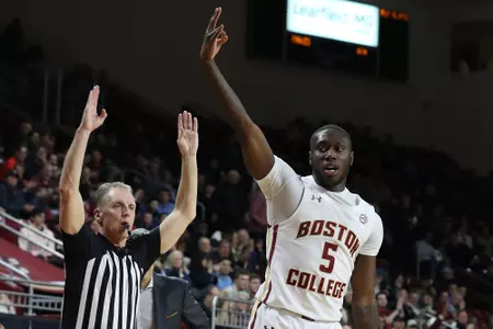 Jay Heath reacts after hitting a 3-pointer vs. Virginia