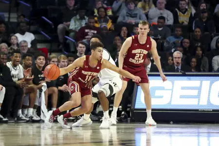 BC's Derryck Thornton drives the line at Wake Forest