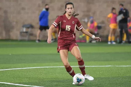 Sam Agresti brings the ball up field against Pitt