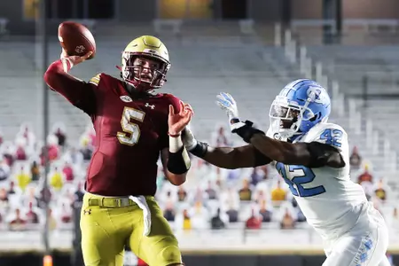 Phil Jurkovec passes under pressure vs. UNC