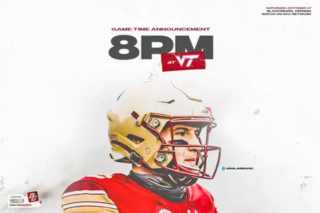 Game time announcement for VT game