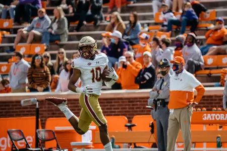 Brandon Sebastian scores on a fumble recovery at Clemson