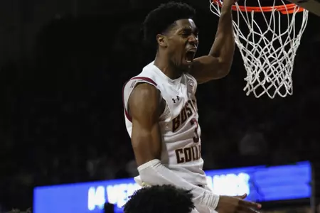 Jared Hamilton dunks over the entire Duke team