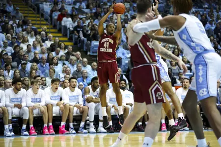 BC's Steffon Mitchell pulls up for the jumper at UNC